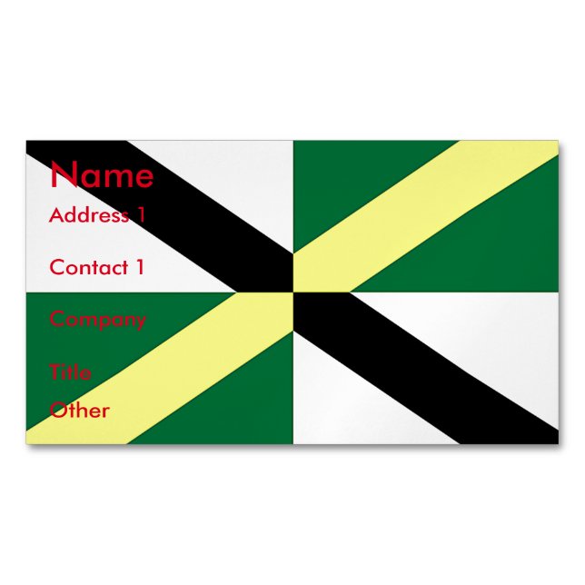 Business Card Magnet with Flag of Monterey, USA (Front)