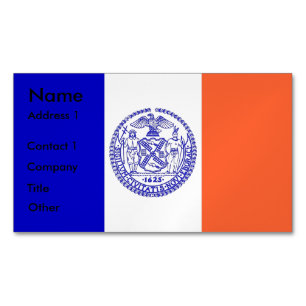Business Card Magnet with Flag of New York City