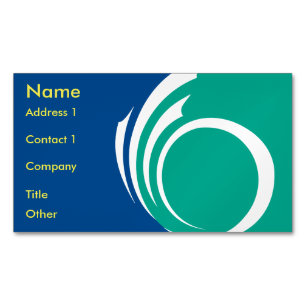Business Card Magnet with Flag of Ottawa, Canada