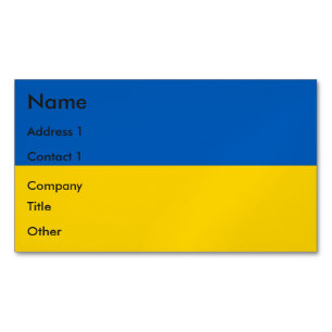 Business Card Magnet with Flag of Ukraine