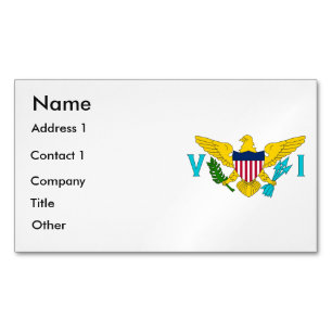 Business Card Magnet with Flag of Virgin Island