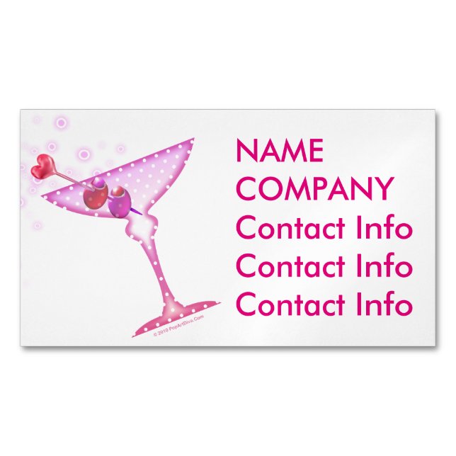 BUSINESS CARD MAGNETS - PINK MARTINI (Front)