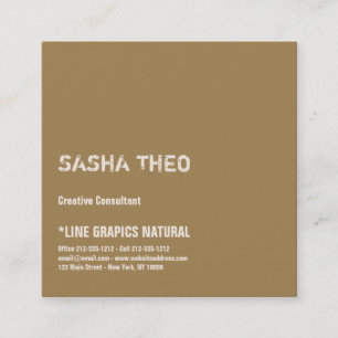 Business Card Minimalist Custom Template Kraft
