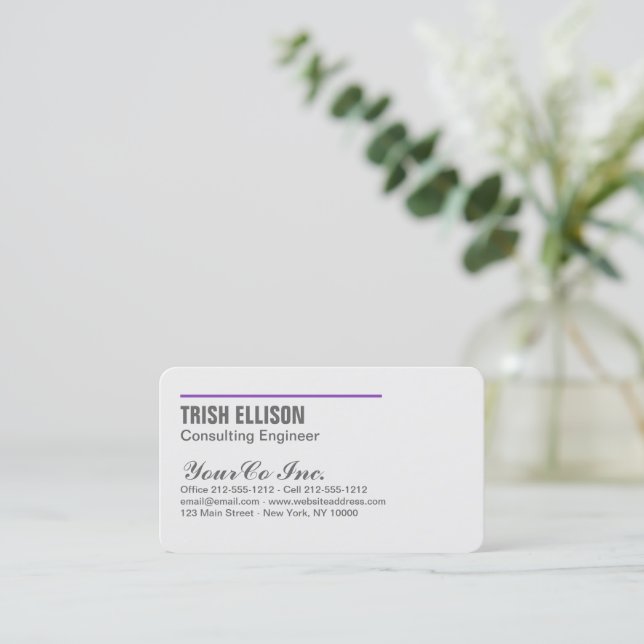 Business Card Minimalist Custom Template Modern (Standing Front)