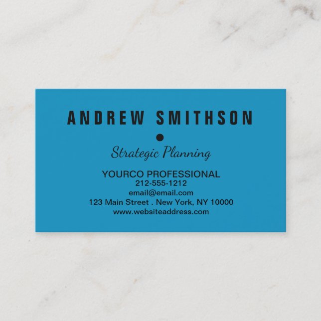 Business Card Minimalist Custom Template Monogram (Front)