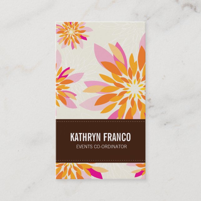 BUSINESS CARD :: modern dahlia 1P (Front)