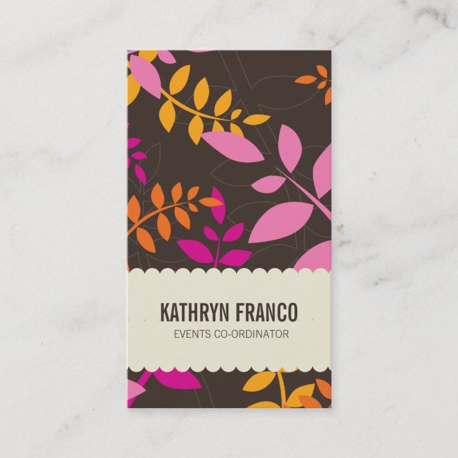 BUSINESS CARD :: modern leaves 6P (Front)