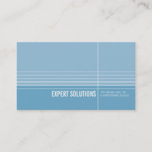 BUSINESS CARD modern minimal lines blue