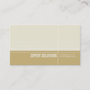 BUSINESS CARD modern minimal lines cream gold