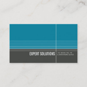 BUSINESS CARD modern minimal lines turquoise grey