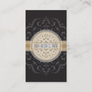 BUSINESS CARD modern oriental mandala black gold