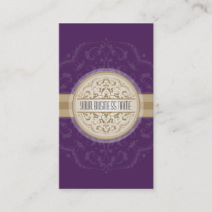 BUSINESS CARD modern oriental mandala purple gold