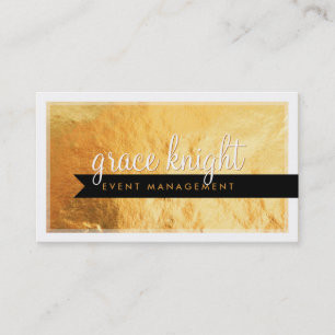 BUSINESS CARD modern simple bold gold foil