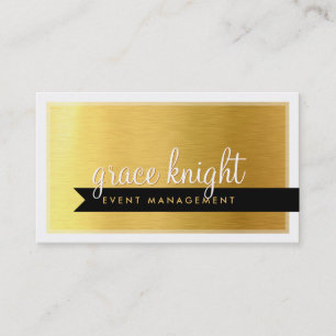 BUSINESS CARD modern simple cool bold gold foil
