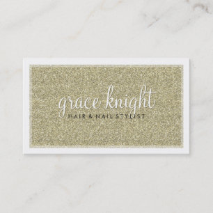 BUSINESS CARD modern simple glitter gold