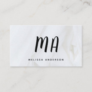Business card monogram and background.