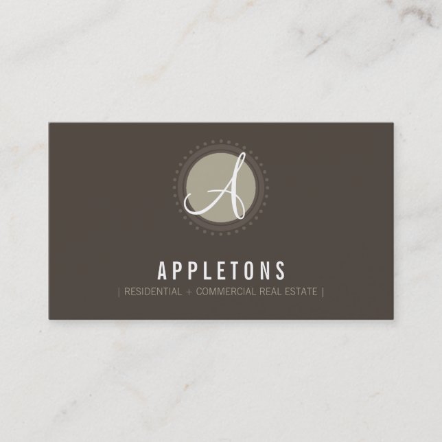 BUSINESS CARD :: monogram spot1 6L (Front)