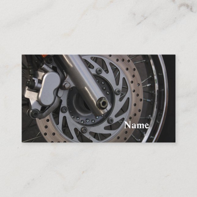 Business Card- Motorcycle Wheel Business Card (Front)