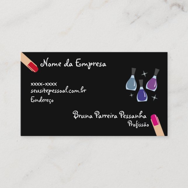 Business card Nails and Enamel (Front)