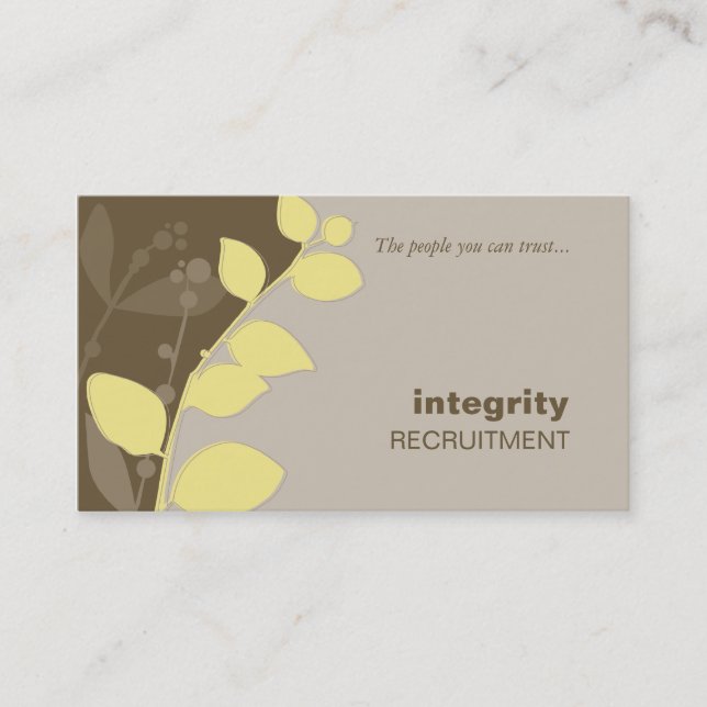 BUSINESS CARD nature silhouette brown yellow (Front)