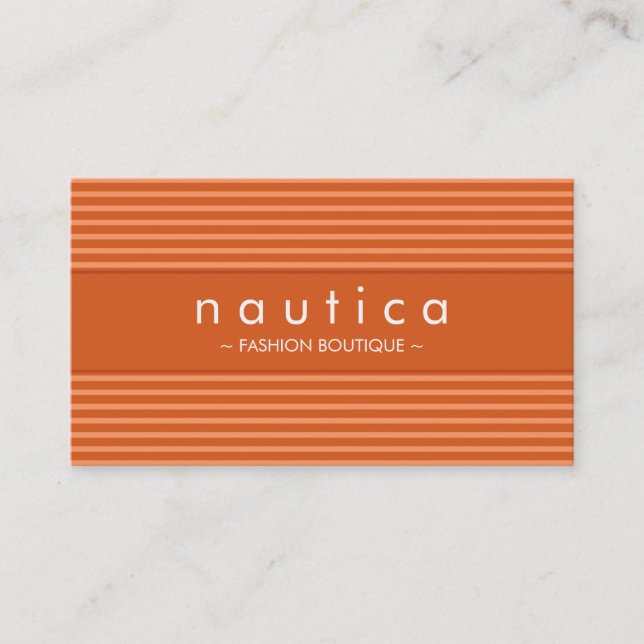 BUSINESS CARD :: nautical striped 15 (Front)