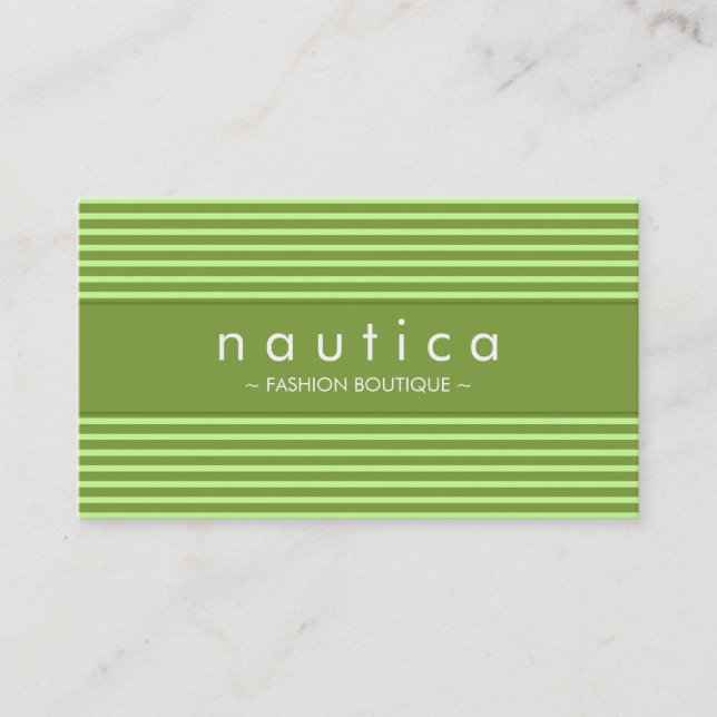 BUSINESS CARD :: nautical striped 5 (Front)