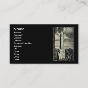 Business Card, New York City, Chrysler Building Card