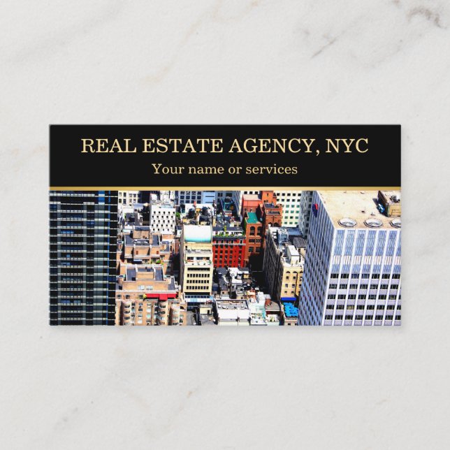 Business Card New York City NYC Real estate rent (Front)