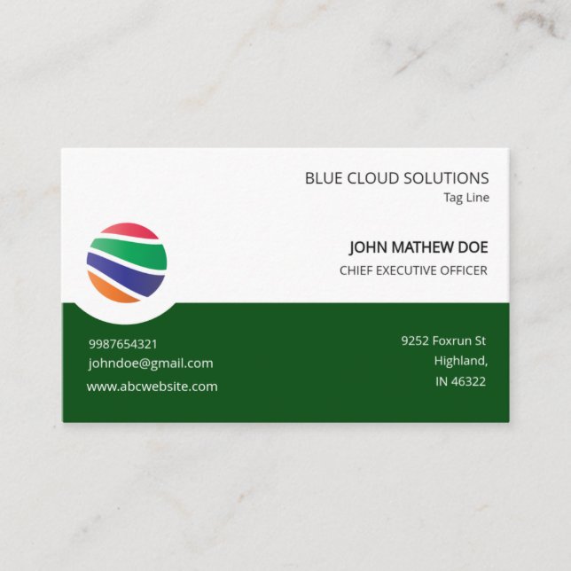 Business card online (Front)