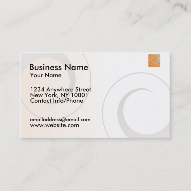 Business Card Orange Logo (Front)
