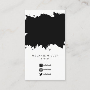 Business Card - Paint Splatter Black