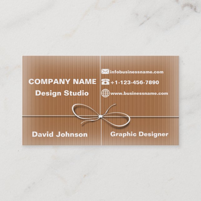 business card parcel post style (Front)