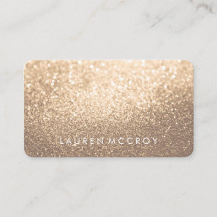 Business Card - Peach Gold Glitter Biz