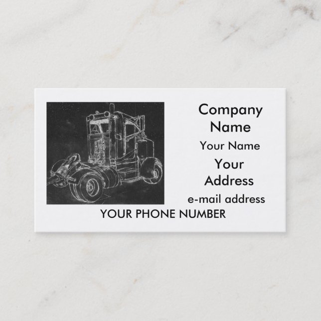 Business Card, "Peterbilt 2" Card (Front)