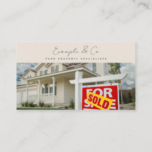 Business Card, photo customisable for Real Estate Card