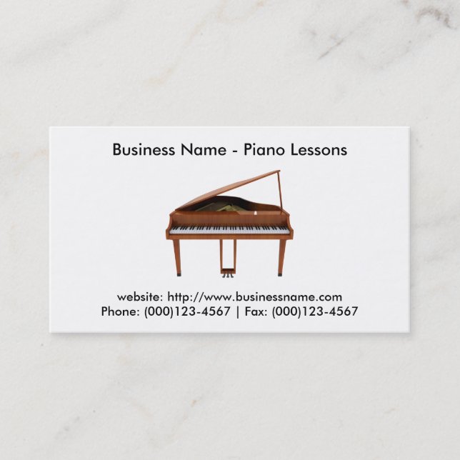 Business Card: Piano Lessons Business Card (Front)