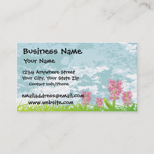 Business Card Pink Starflower (Front)