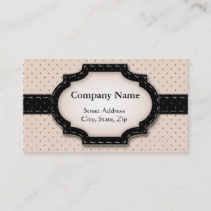 Business card Polka Dot and Flowers
