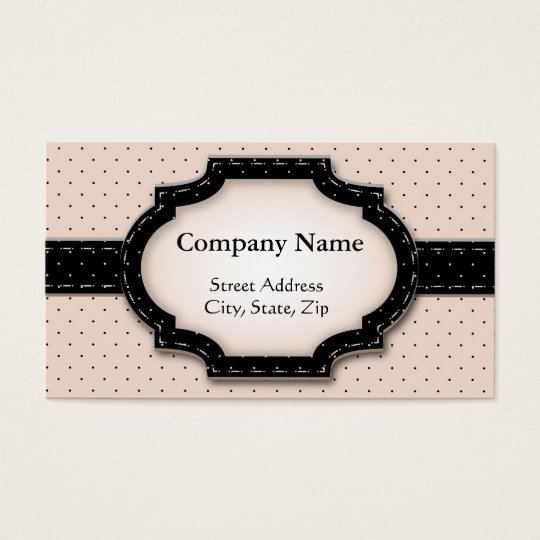 Business card Polka Dot and Flowers