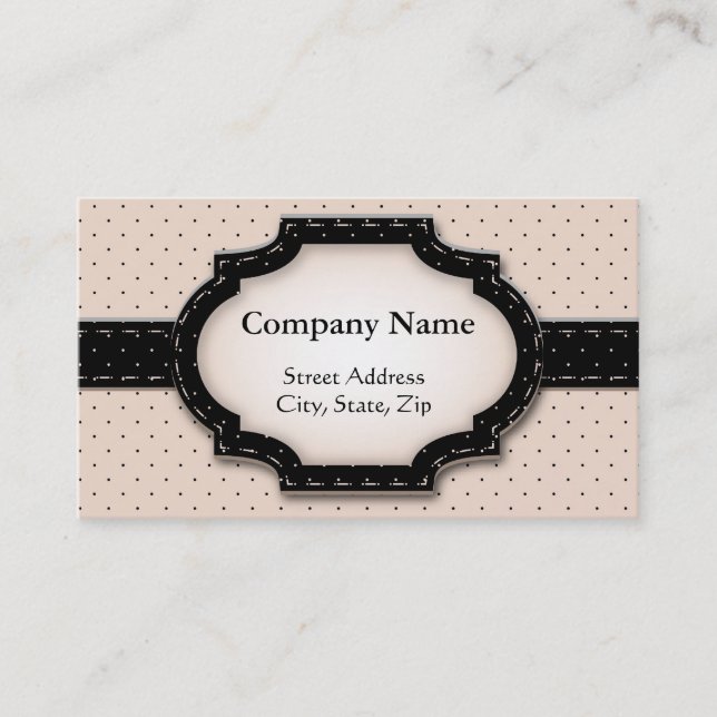 Business card Polka Dot and Flowers (Front)