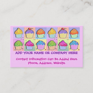 Business Card - Pop Art Cupcakes