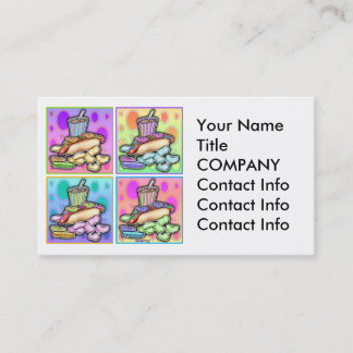 Business Card - Pop Art Hot Dog with Chips and a D