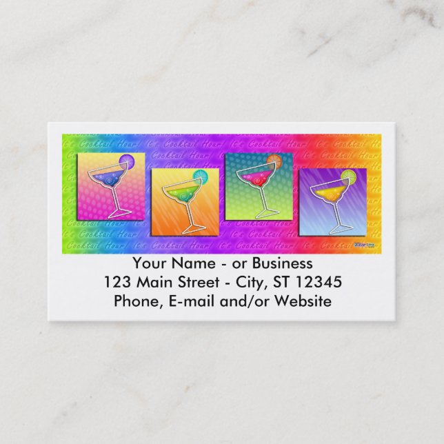 Business Card - Pop Art Margaritas (Front)