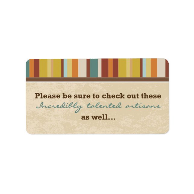 Business Card Pouch Seal (for Events) Label (Front)