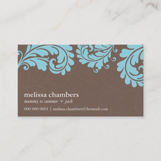 BUSINESS CARD pretty bold flourish (Front)