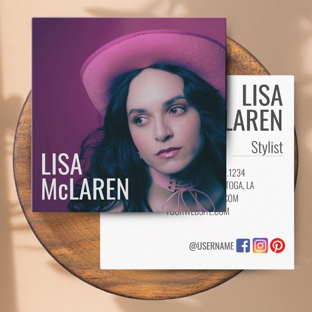 Business Card - Professional Photo & QR Code (Modern Minimalist Business Cards with Photo & QR Code)