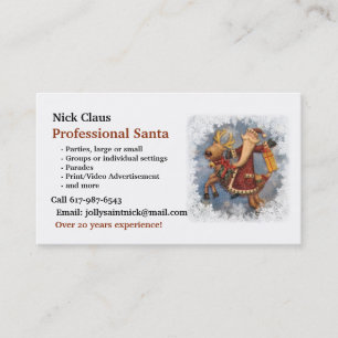 Business Card: Professional Santa Business Card