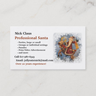 Business Card: Professional Santa Card