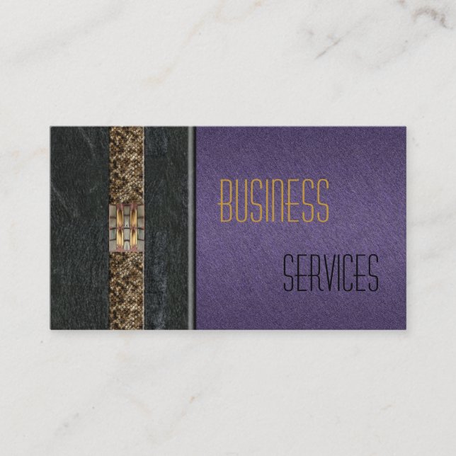 Business Card Purple Black Stone (Front)