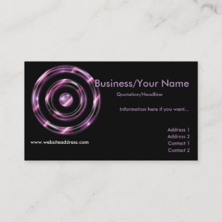 Business Card :: Purple Bullseye Target